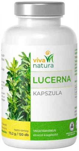 Viva natura lucerna vegetáriánus kapszula 100% 120 db