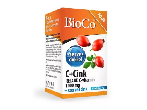 BioCo C+Cink Retard C-vitamin 1000mg+szerves Cink filmtab.60db