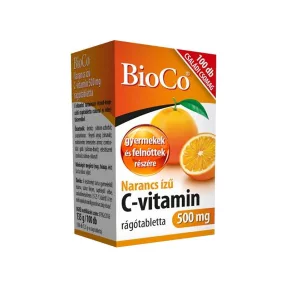 BioCo Narancs ízű C-vitamin 500 mg rágótabletta 60db