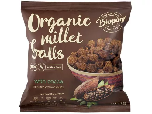 Biopont bio extrudált kölesgolyó kakaós 60 g