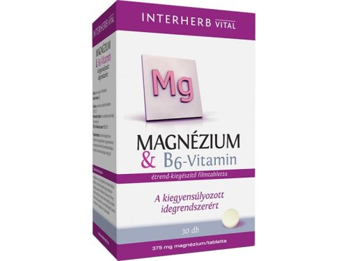 Interherb Magnézium 375 mg + B6-Vitamin 30db