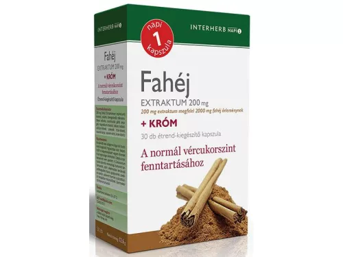 Interherb NAPI1 Fahéj Extraktum 200mg 30 db