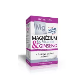  Interherb Magnézium 250mg & B6-vitamin & Ginseng tabletta 30 db