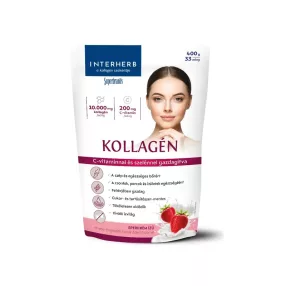Interherb Kollagén italpor Eperkrém ízű 400g