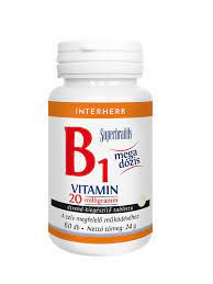 Interherb B1-vitamin 20 mg/tabletta 60 db