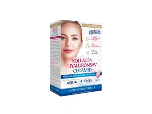 Interherb Kollagén & Hyaluronsav & Ceramid Szépségformula AQUA Intense tabletta 30db