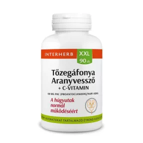   Interherb XXL 90 db Tőzegáfonya&Aranyvessző+C-vitamin kapszula