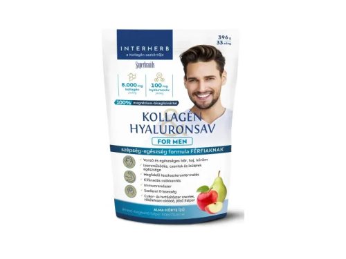 Interherb Kollagén&Hyaluronsav italpor FOR MEN Alma-Körte ízű 396 g
