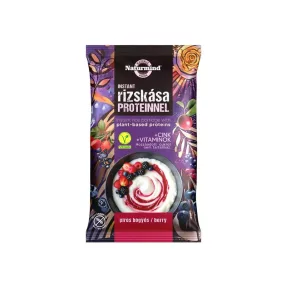   Naturmind Proteines Gluténmentes Instant rizskása - piros bogyós 44g