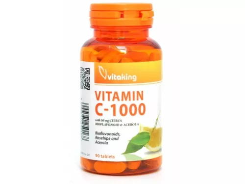 Vitaking C-vitamin 1000 mg acerola + csipkebogyó tabletta 30db