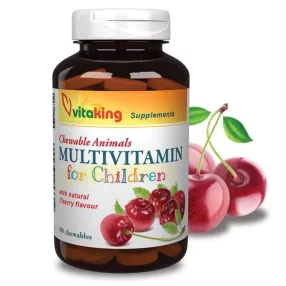 Vitaking Gyerek Multivitamin meggyes rágótabletta 90db