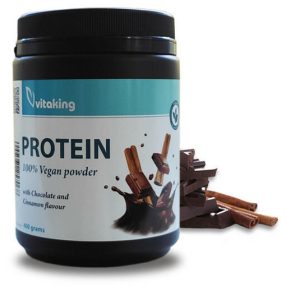   Vitaking Csokoládé-fahéj ízesítésű 100% Vegan Protein 400g