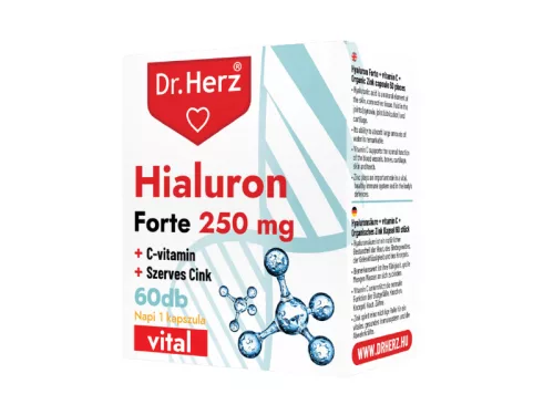 Dr. Herz Hialuron Forte 250mg + c-vitamin + szerves cink 60db