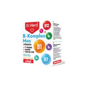   Dr. Herz B-Komplex Max+C-vitamin+Inozitol+Szerves Cink 60db kapszula