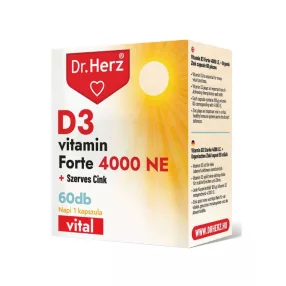 Dr. Herz D3 vitamin 4000NE+szerves cink 60db kapszula