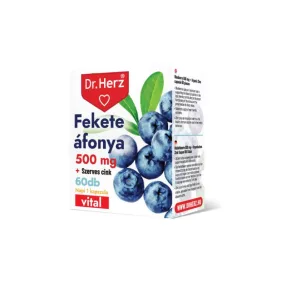 Dr. Herz Fekete Áfonya 500 mg + Szerves Cink 60 db kapszula