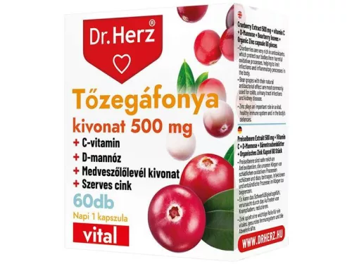 Dr. Herz Tőzegáfonya kivonat 1000mg 60db kapszula
