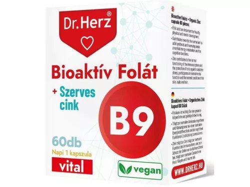 Dr. Herz Bioaktív Folát + Szerves Cink 60 db kapszula