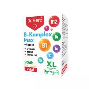   Dr. Herz B-Komplex Max+C-vitamin+Inozitol+Szerves cink kapszula doboz XL 90db
