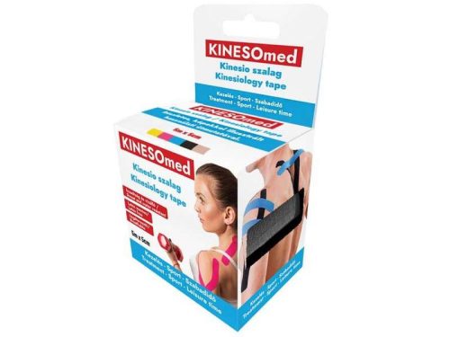 KINESOMED Kinesio szalag 5 m x 5 cm fekete