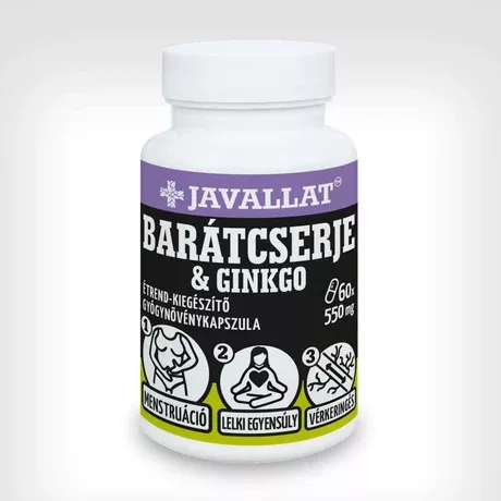 Javallat barátcserje és ginkgo kapszula 60 db