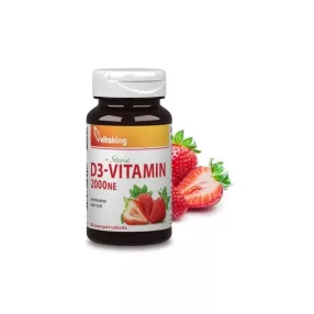 Vitaking epres D3-vitamin 2000 NE szopogató tabletta 90 db