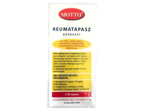 Motto tapasz sárga 2db