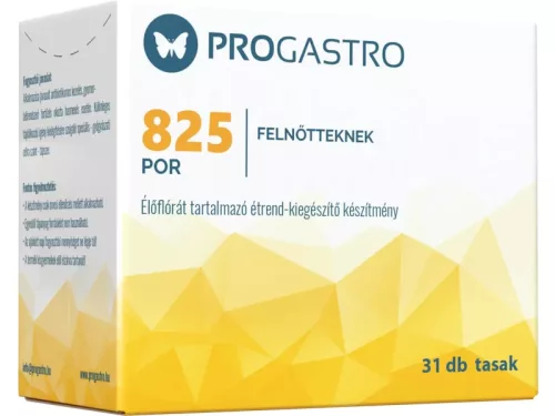 Progastro 825 por felnőtteknek élőflórát tartalmazó étrend-kiegészítő készítmény 31 db tasak