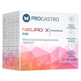   ProGastro Neuro X Élőflórát tartalmazó étrend-kiegészítő készítmény magnéziummal 31 tasak