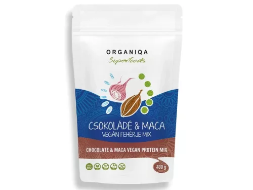 Organiqa bio csokoládé-maca vegán fehérje 400 g