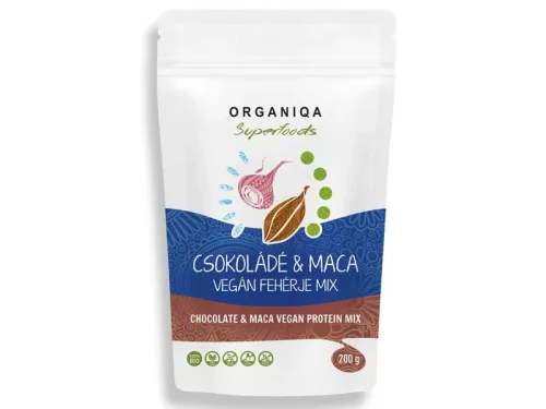 Organiqa 100% bio vegán fehérje mix csokoládé-maca 200 g