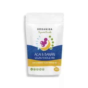 Organiqa 100% bio vegán fehérje mix acai-banán 200 g