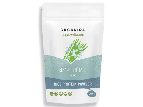 Organiqa 100% bio rizsfehérje por (80% fehérje) 200 g