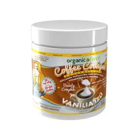   Organic force kávé kollagén por kávéba vagy egyéb italba vitaminokkal és inulinnal vanília 318 g