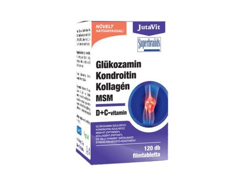 JutaVit Glükozamin+Kondroitin+MSM+Kolagén D+C vitamin tabletta 120db