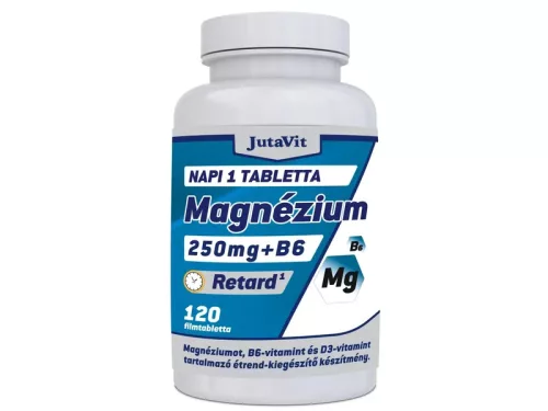 JutaVit Magnézium retard 250mg + B6 + D3 120db