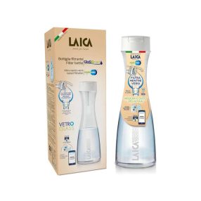   LAICA GlasSmart 1,1 literes üveg vízszűrő palack 1 db szűrő disk-kel