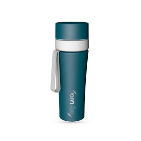   MyLaica Vízszűrő kulacs pánttal- Rozsdamentes acélból, FAST DISK szűrővel (matt zöld) 0,55 l