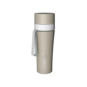   MyLaica Vízszűrő kulacs pánttal- Rozsdamentes acélból, FAST DISK szűrővel (matt bézs) 0,55 l