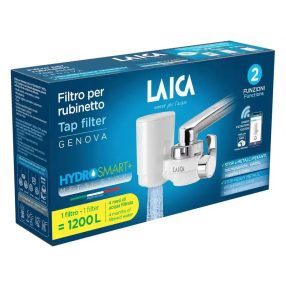   Laica Genova Metal Stop rendszerű csapra szerelhető mikroplasztik-stop vízszűrő