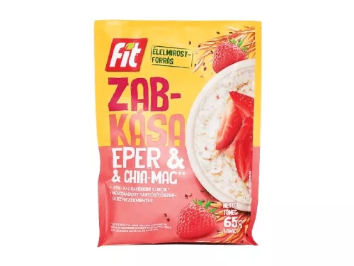 Fit reggeli zabkása chia maggal és eperrel 65 g