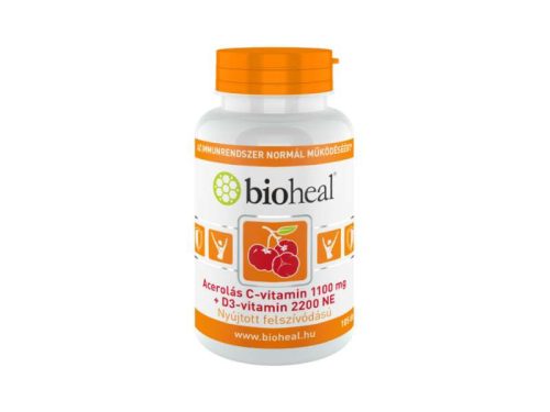 Bioheal Acerolás C-vitamin 1100mg + D3 2200NE 105db