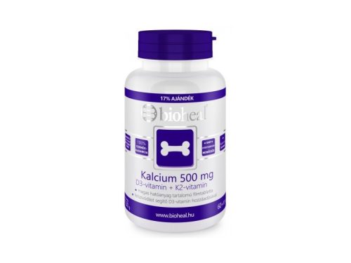 Bioheal Kalcium 500 mg + D3-vitamin +K2-vitamin 70 db