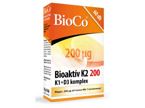 BioCo Bioaktív K2 200 K1+D3 komplex 60db