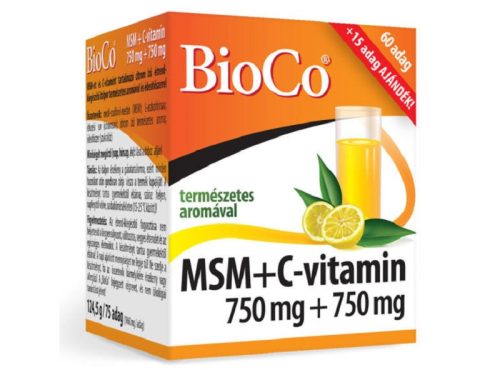 BioCo MSM+C-vitamin 750 mg + 750 mg 124,5g