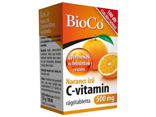 BioCo Narancs ízű C-vitamin 500 mg rágótabletta 60db