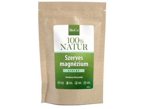 BioCo 100% NATUR Szerves Magnézium tasakos por (citrát) 200g