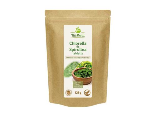 BioMenü BIO CHLORELLA és SPIRULINA ALGA tabletta 125 g