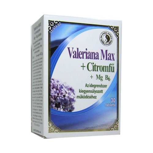 Dr. Chen Valeriana Max + Citromfű + Mg B6 Tabletta 30 db