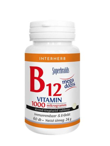 Interherb B12-vitamin 1000 mcg/tabletta 60 db